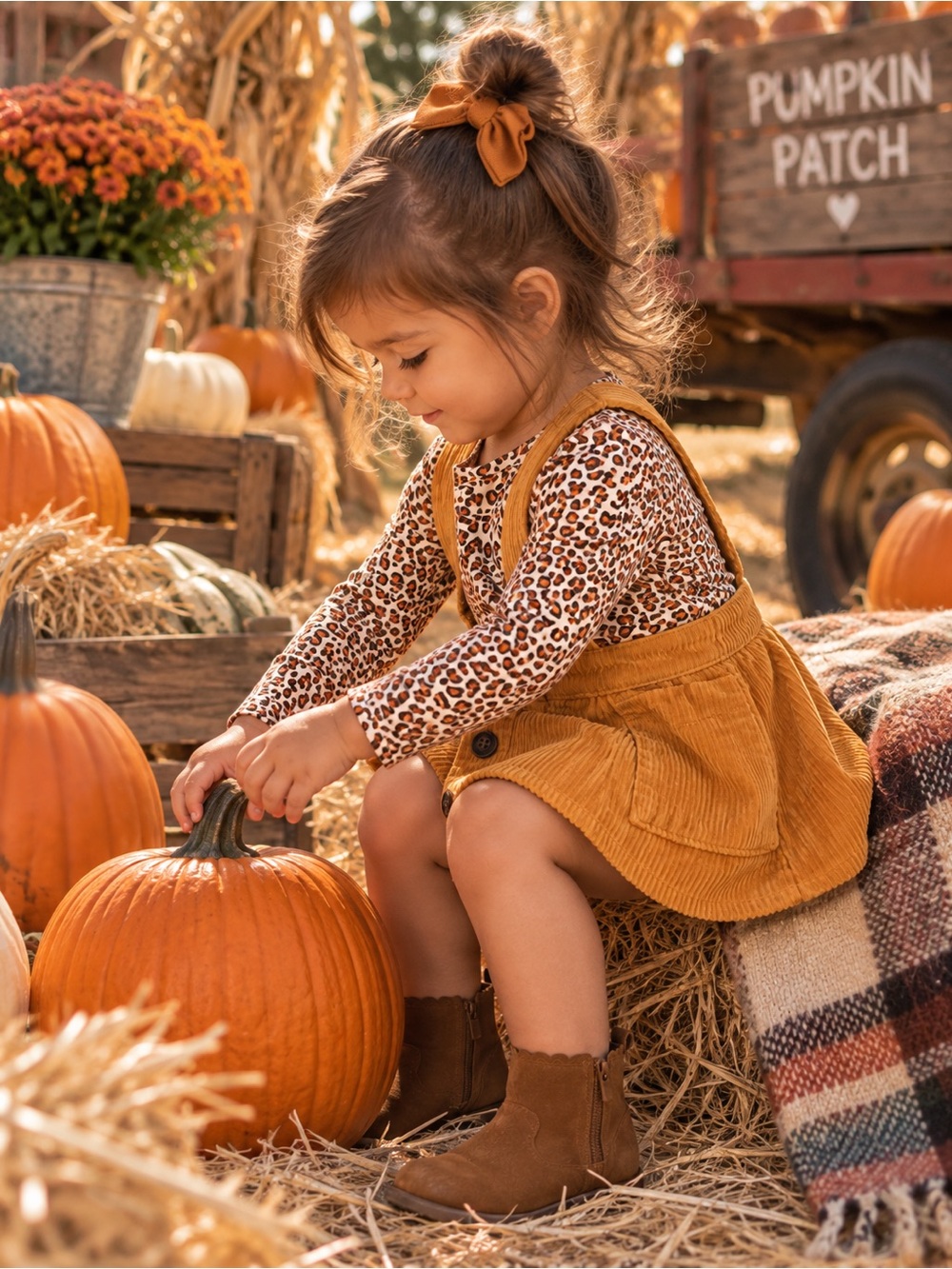 Art Class Tan Toddler Corduroy Overall Skirt & Top - 18 Months